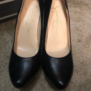 Black leather Jessica Simpson Heel